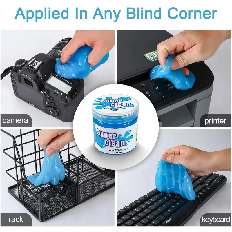 Universal Soft Cleaning Gel Car Air Vent Gap Dashboard Home Office Laptop Keyboard Detail Dust Dirt Removal Cleaner Glue Slime