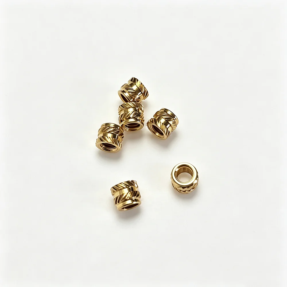 50pcs Brass Hot Melt Insert Knurled Nut M3X4X4 M3X4X5 Thread Heat Molding Double Twill Injection Embedment Nut For 3D Printer - view 4