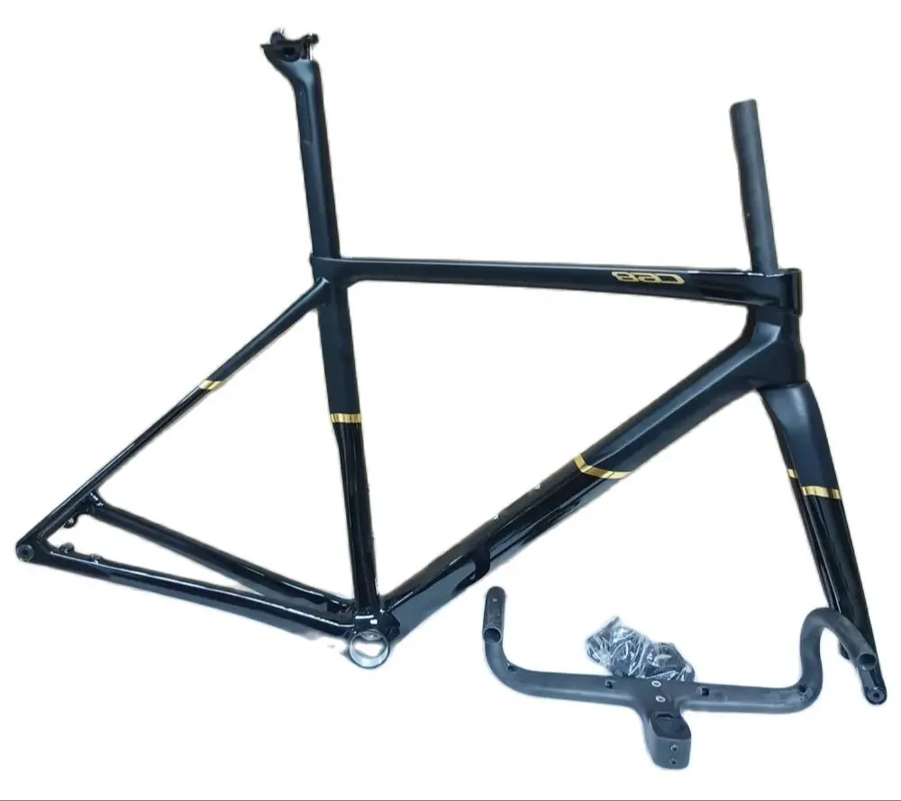 C68 BOB Carbon Frame with Handlebar, Disc Brake Road Bicycle Frameset, UD Racing Bike Frame