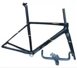 C68 BOB Carbon Frame with Handlebar, Disc Brake Road Bicycle Frameset, UD Racing Bike Frame