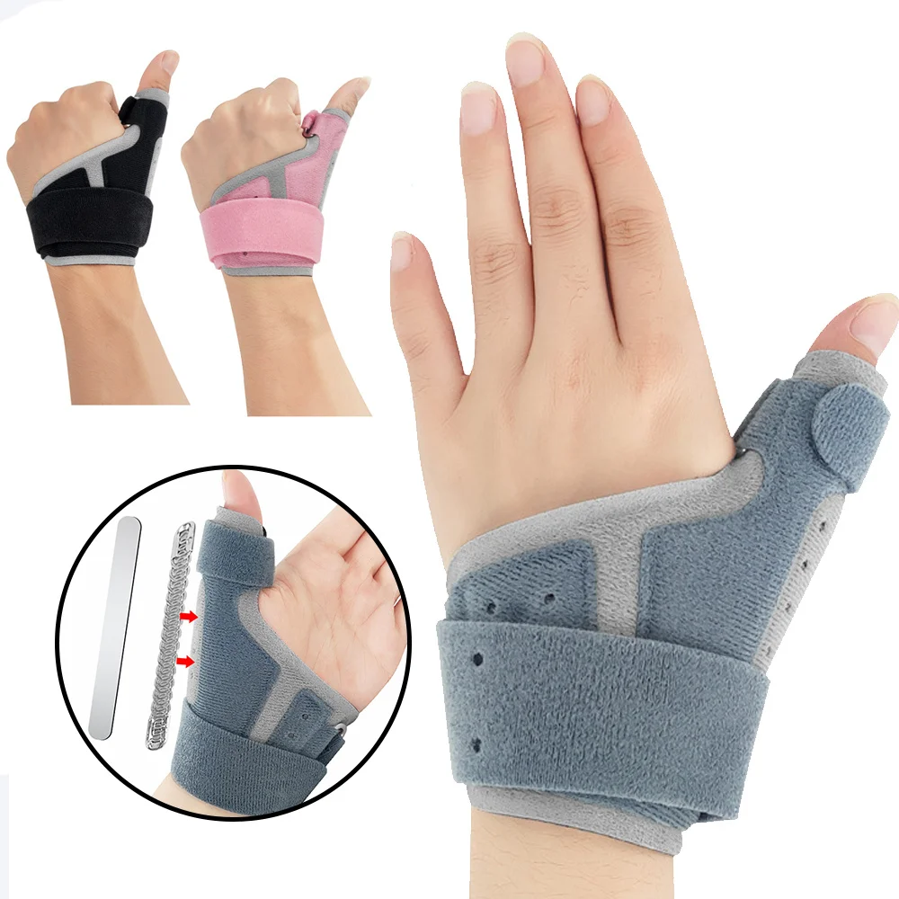 Férula de pulgar para hombres y mujeres, soporte para artritis tenosinovitis, gatillo de tendinitis, inmovilizador de pulgar, se adapta a izquierda y derecha