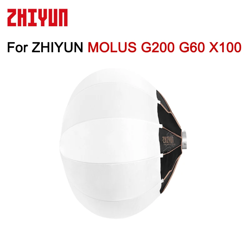 ZHIYUN 65D 85D Lantern Softbox Bowens Mount Light Diffuser for Molus G200 G60 & X100 LED Video Light Diffuser