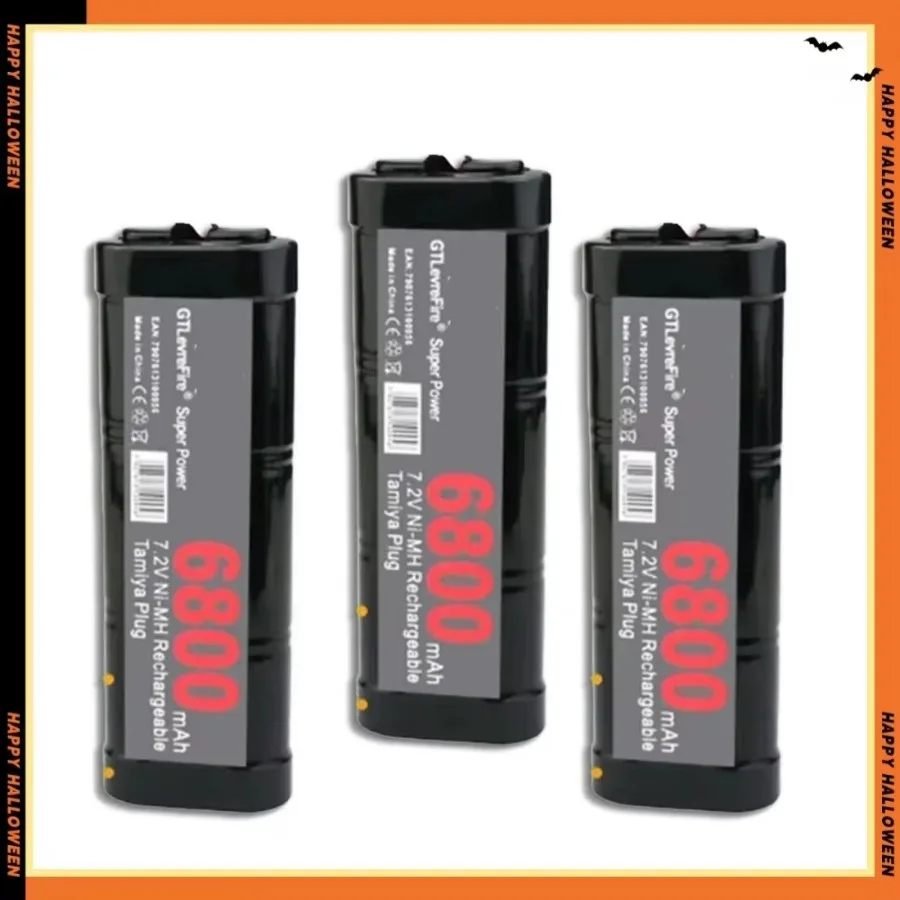 New 7.2V battery 6800mAh NiMH battery pack RCcar truck Bugibot tank ni mhBattery gray dinner power supply,with Tamiya Connectors