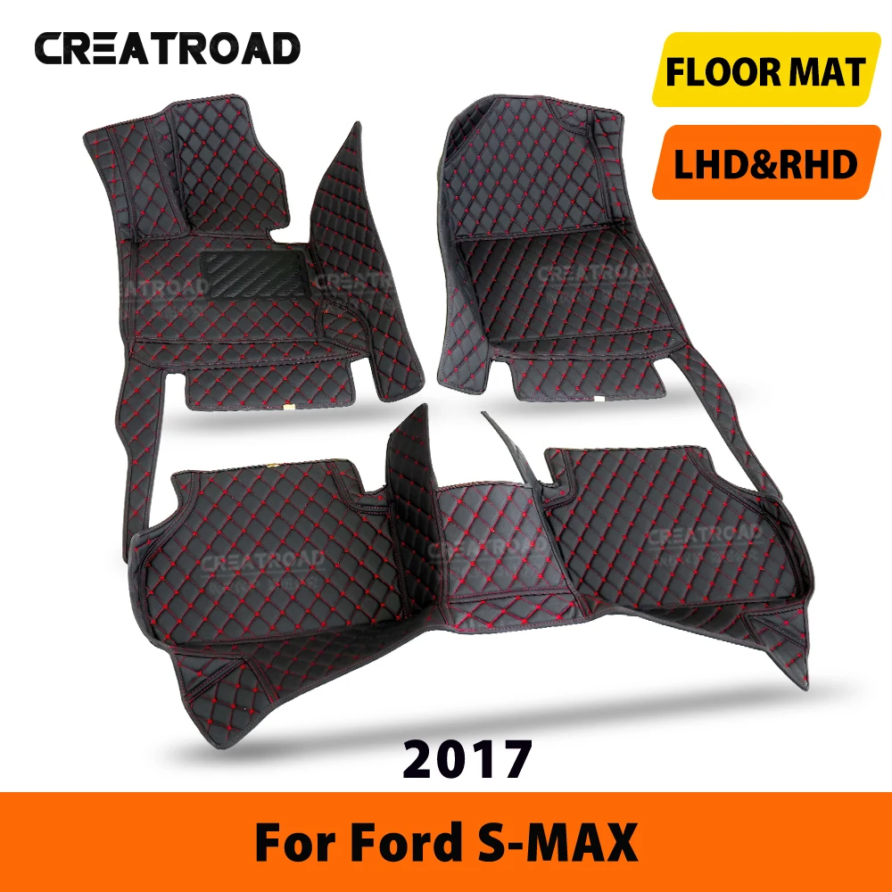 

Автомобильные коврики для Ford S-MAX 2017, изготовленные на заказ автомобильные подушечки для ног, автомобильный ковер, аксессуары для интерьера