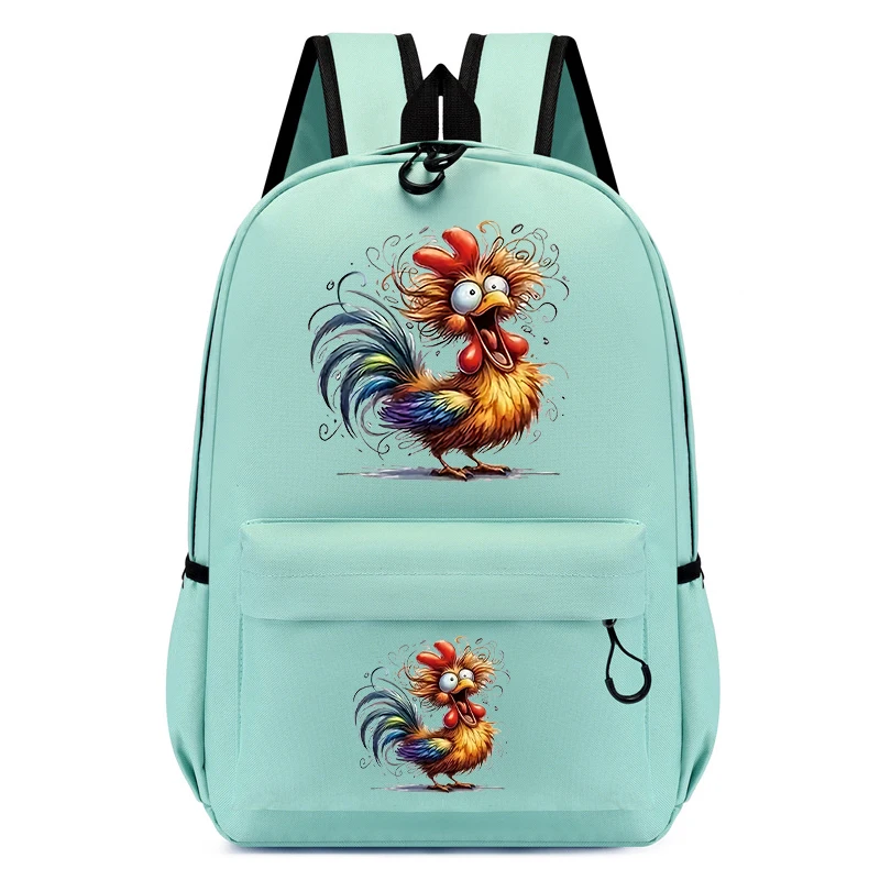 

Funny Backpack Cartoon Trendy School Bags Kawaii Watercolor Chicken Backpack Children Outdoor Bagpack Travel Bookbag Cute Bag