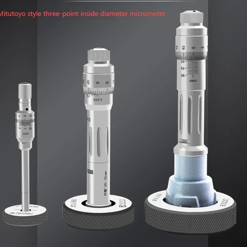 Three-Point Internal Measurement Inner Diameter Micrometer Aperture High Precision 0.005mm Three-Claw Inner Diameter Micrometer