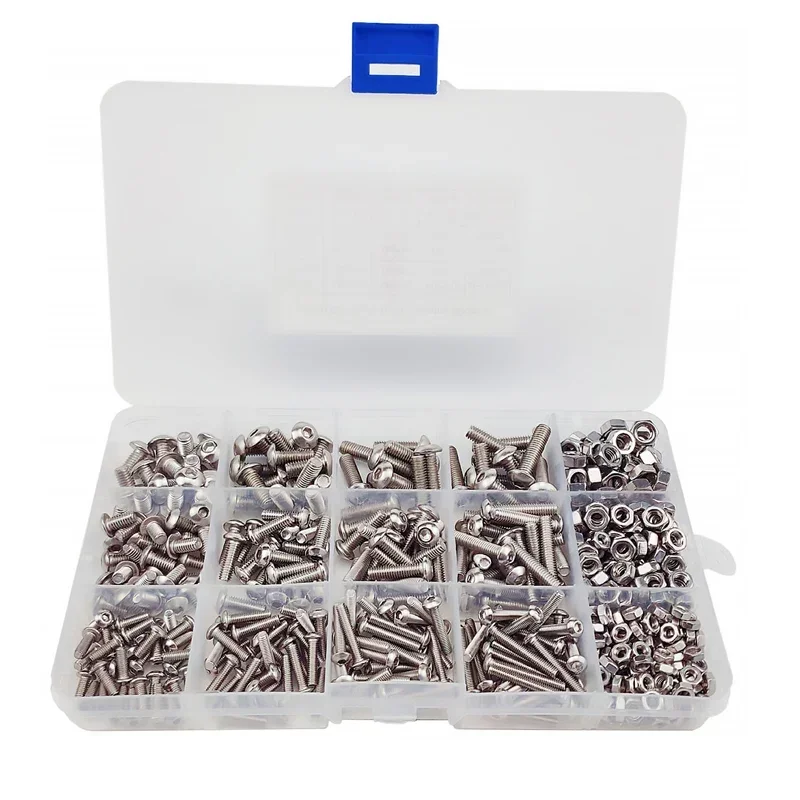 Imagem -03 - Parafuso de Parafuso Allen de 304 Soquete Sextavado Cabeça do Botão Redondo m3 m4 m5 500 Pcs por Caixa Aço Inoxidável