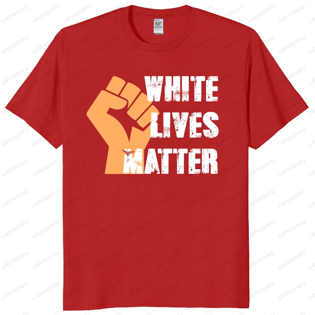 حياة بيضاء المادة بلايز تي شيرت الحقوق المدنية تي شيرت الزي عادية الذكور عالية الجودة القطن قميص الرجال الصيف القطن تي شيرت