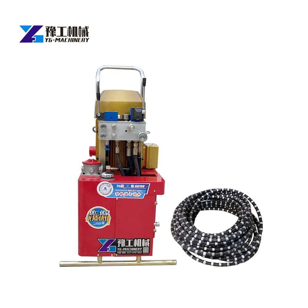 Hydraulic Granite Bridge Wire Rope Saw Cutting Machine Hydraulic Diamond Wire Saw Machine Sawing for Industrial Demolition Work