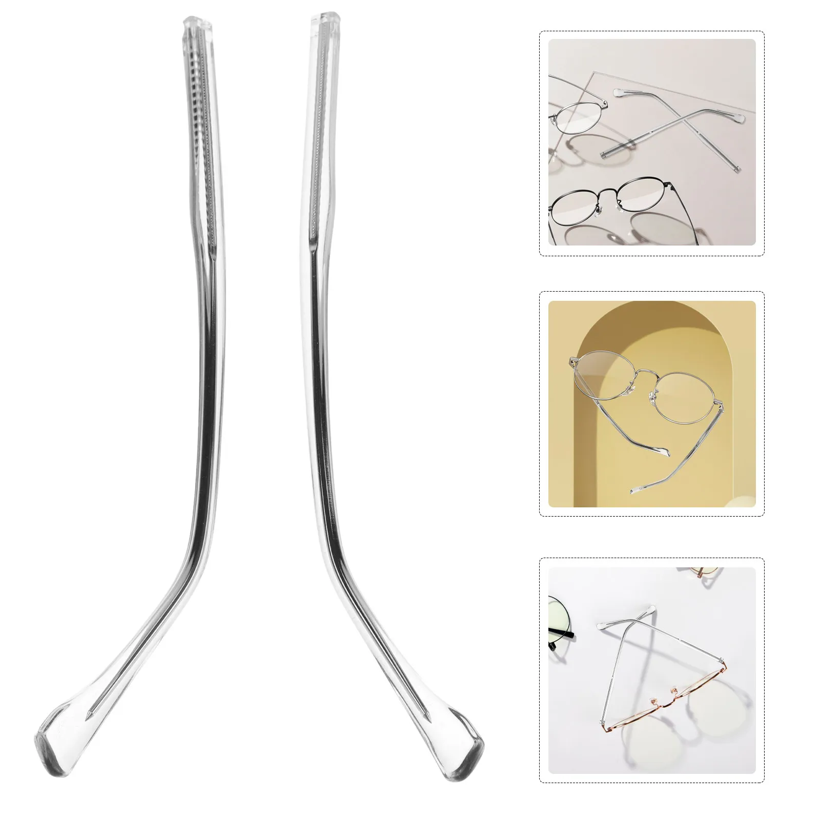 

1Pair Replacement Glasses Temple Arms for Eyeglasses Sunglasses Repair Sturdy Wear Resistant Collision Proof Comfortable Fit