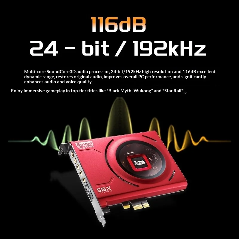 Creative Sound Blaster Z se High performance 5.1 PCI-E FPS Recon Mode EQ Preset Music Movie Games Desktop Computer Sound Card