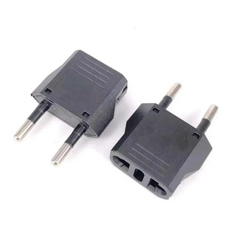 

2 PCS American US To European EU US Plug Adapter Semi-glue Insulation Type C Converter Charge Adapter Us To Eu Travel Adapter