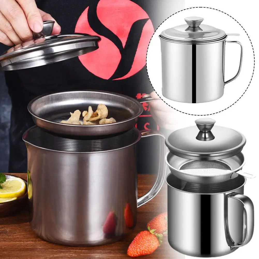 

Stainless Steel Filter Cup Grease Separating Home Tools Filtering Strainer Tool Pot Oil Kitchen I6A4