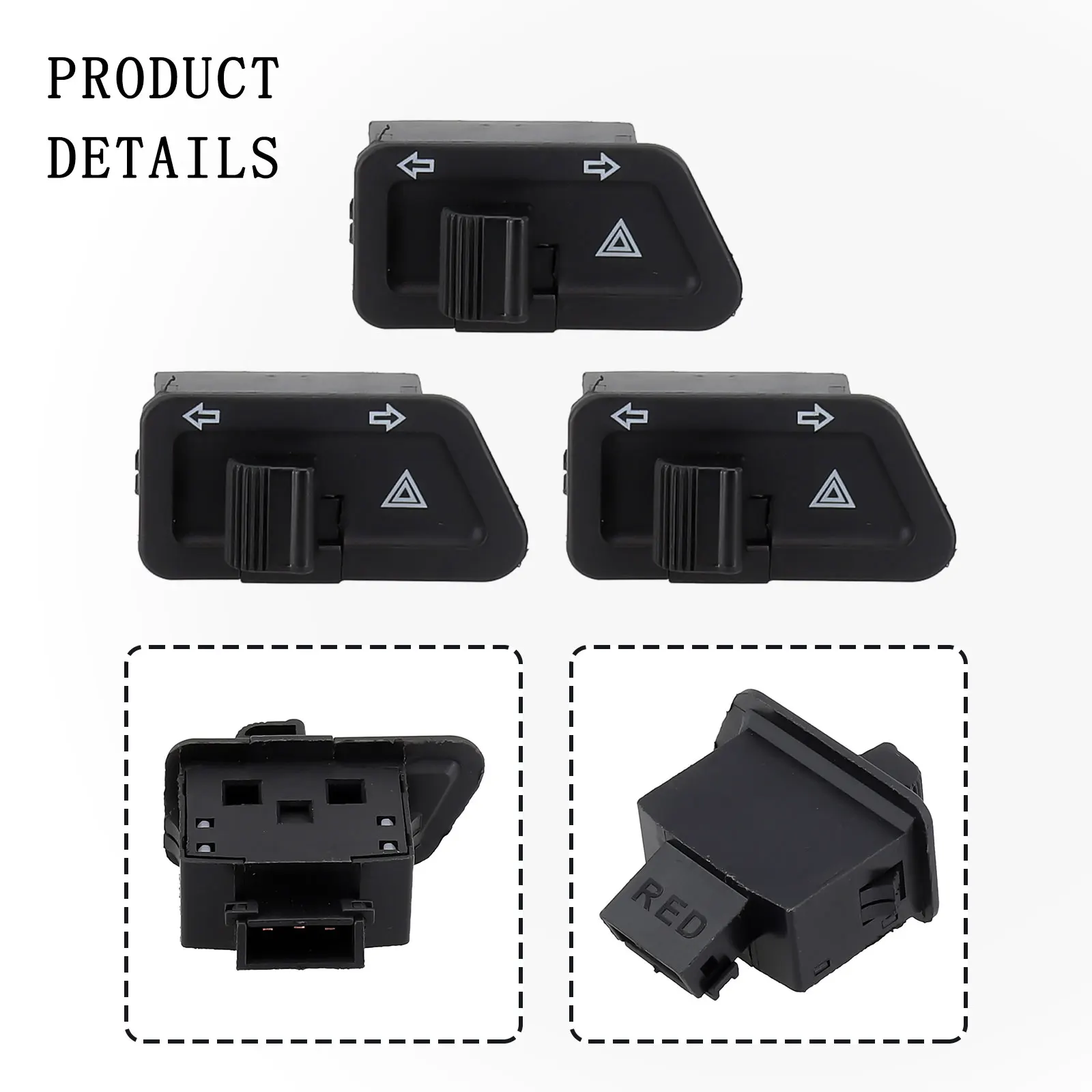Compatible Switch Modified Turn Signal Switch Button Black Modified Turn Signal Switch Button Wide Application