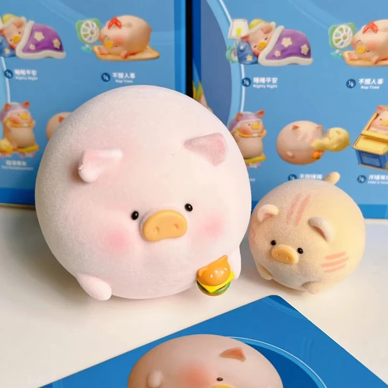 52 لعب جديد لولو خنزير المرتبطة صندوق أعمى يومي لطيف أنيمي الشكل دمية سطح المكتب غرفة المنزل حلية جمع نموذج لعب طفل هدية