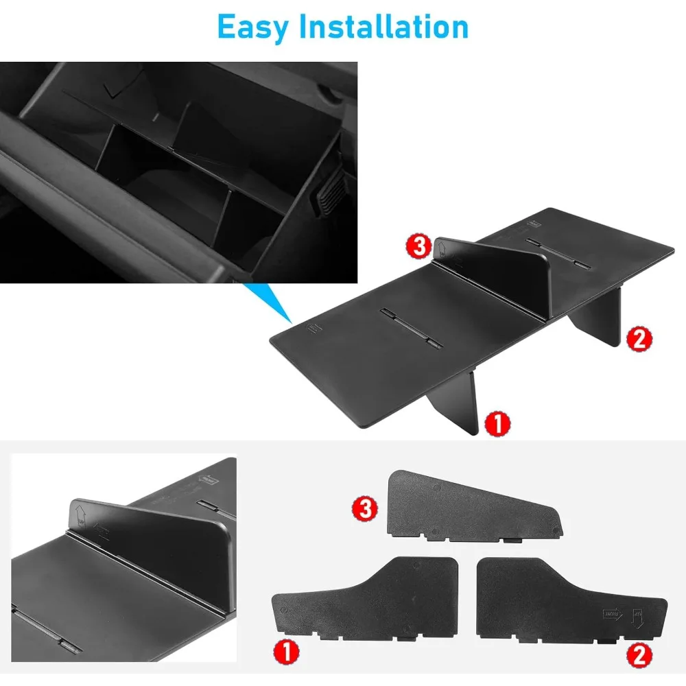 Glove Box Divider Center Console Organizer Storage Tray Compartment For Ford Maverick Glove Box Organizer 2022 2023 2024