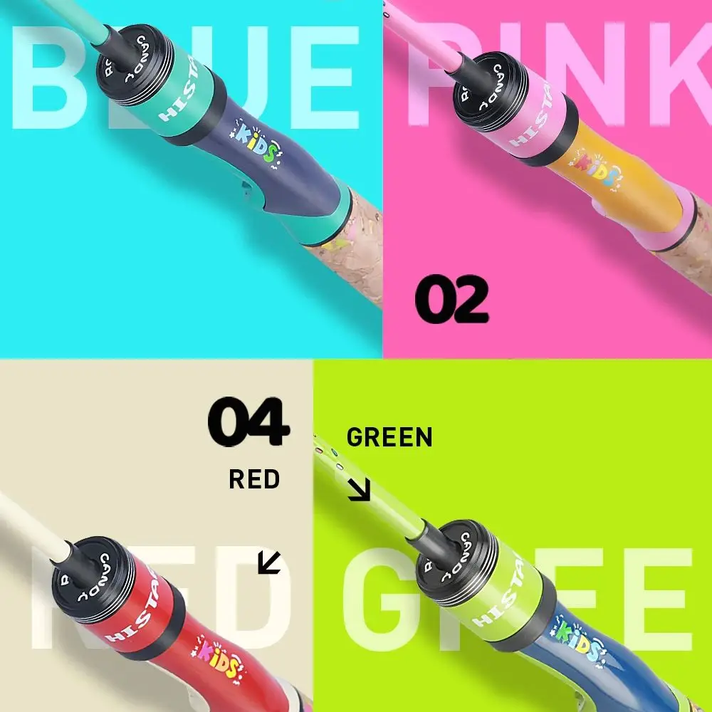 canna-da-pesca-histar-candy-leggera-4-colori-genitore-figlio-168m-azione-mf-2-sezioni-con-anelli-in-ceramica-e-punta-solida-con-manico-in-sughero