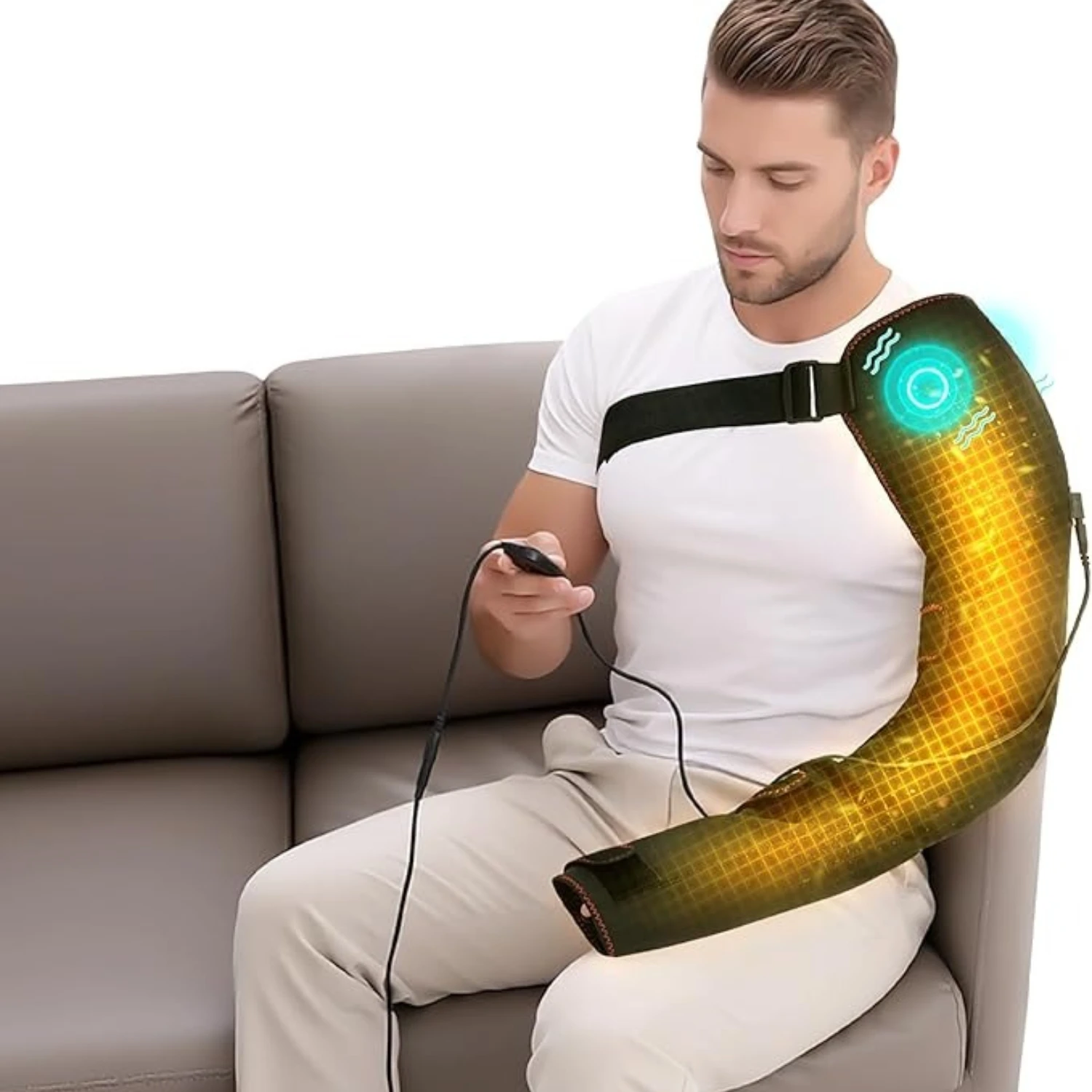 肩マッサージ用温熱パッド-ロングアーム温熱パッド-痛みを和らげるのに使用されるパッド-肩関節周囲腱損傷-肩こりの回復