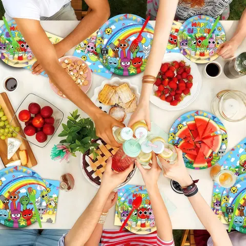 स्प्रुंकी जन्मदिन पार्टी सजावट टेबलवेयर कप प्लेट टेबलक्लोथ गुब्बारा केक टॉपर बच्चों के लिए बेबी शॉवर इवेंट पार्टी आपूर्ति 6 best sales पर्व पार्टी की सजावट - №2