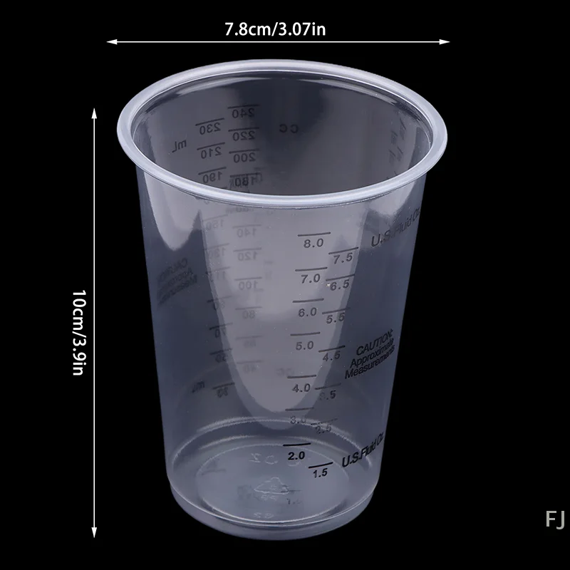 [YU]10Pcs 8OZ Disposable Plastic Measuring Cups For Precise Resin Paint Mixing Cup Plastic Epoxy Resin Mixing Cups