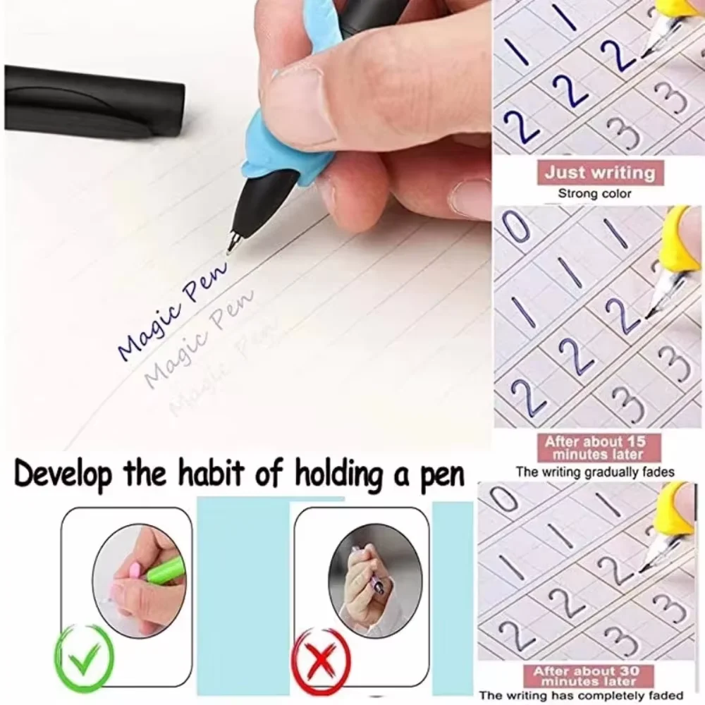 Children Reusable Magic Drawing Copybook Montessori Pen Control Training Writing Number Learning Educational Toy Kids Gift