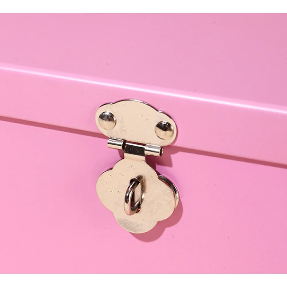 Lockable Desktop Storage Box 17.5x13x7.5cm Made from Upgraded Iron Material for Long Term For Home Office Organization
