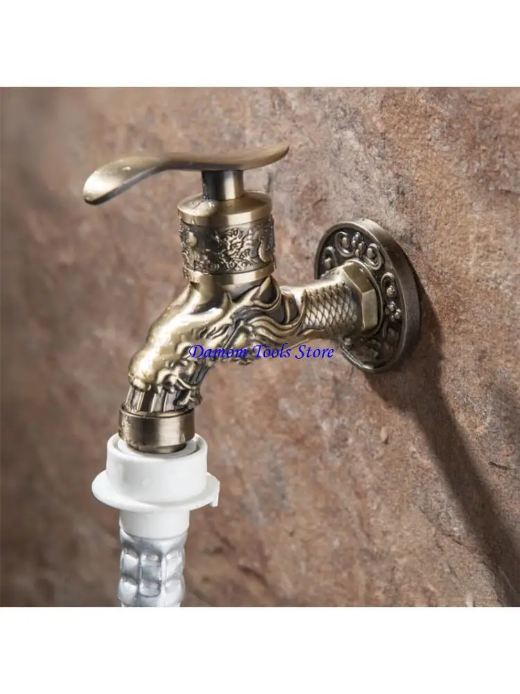 

57BE Винтаж вдохновляет настенный кран ручной работы водопроводный кран ручная полировка кран обновления для внутреннего и воды