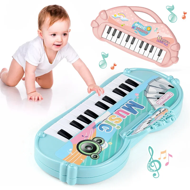 Piano Eletrônico para Crianças Mini Teclado Musical Brinquedos Educação Infantil Presente Instrumento Musical para Criança Iniciante 2 A 5 Anos