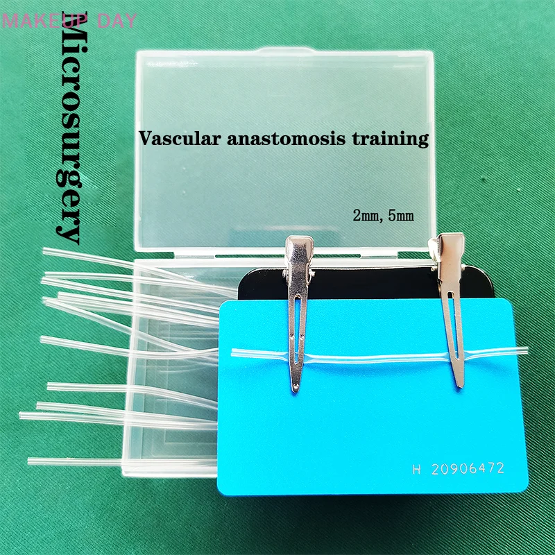 Microsurgery End To End Anastomosis Simulation Blood Vessel 2/5mm Measurement Suture Skills Training Model Vascular Exercises