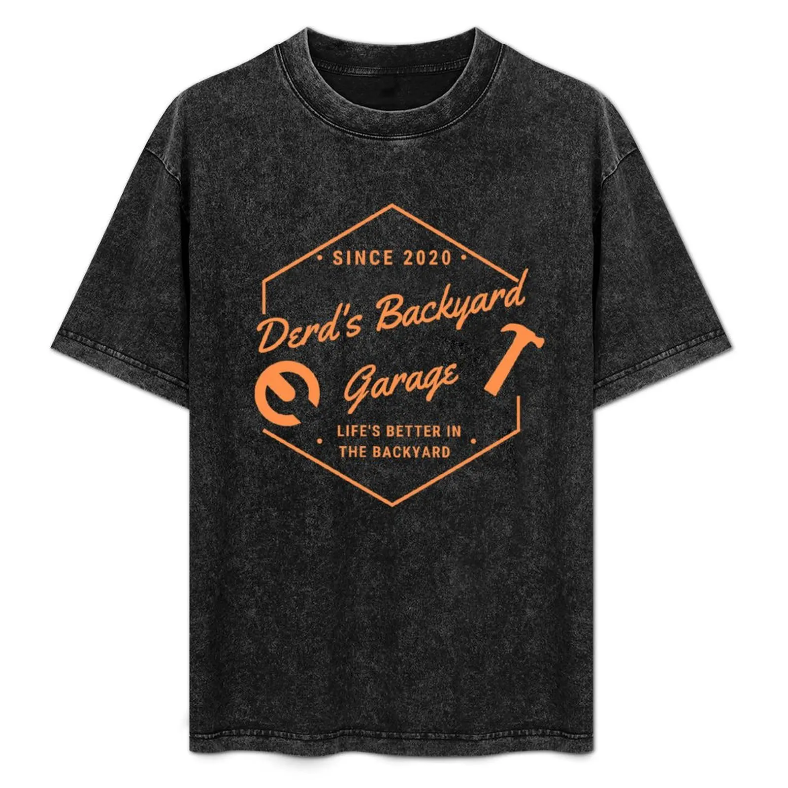 

Derd's Backyard Garage T-Shirt Art Pattern Printed Casual Top