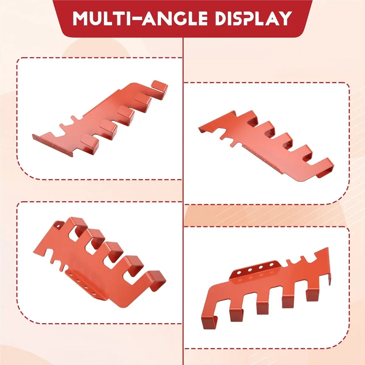 

ABFA Chainsaw Chain Hanger Chainsaw Chain Wall Mount with 5 Hook Heavy Duty Chainsaw Chain Holder Chainsaw Chain Storage Rack