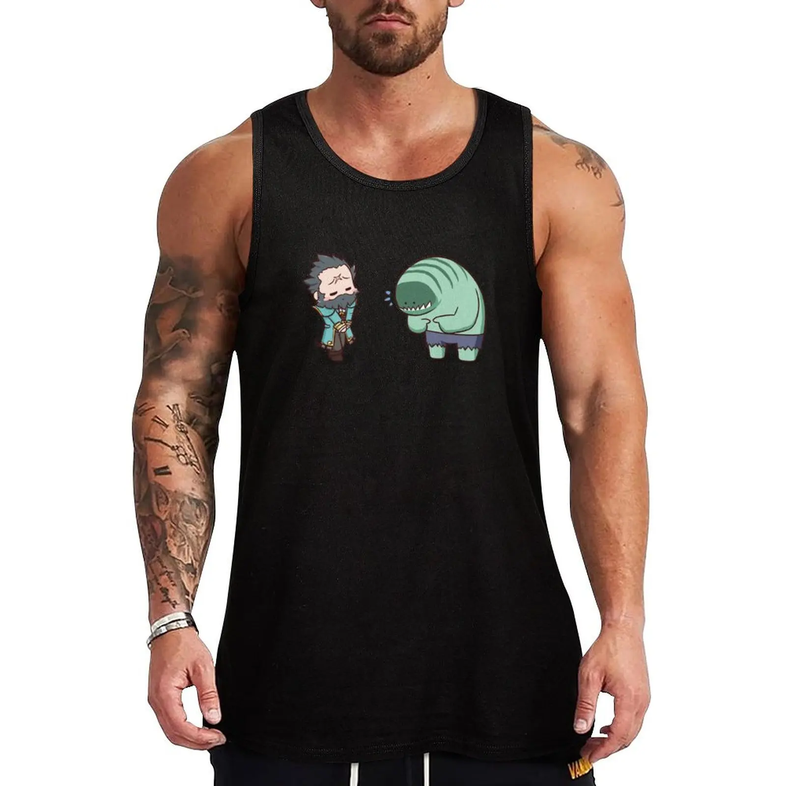 Dota 2 - Admiral Kunkka X Tidehunter Tank Top men clothings sleeveless vests Men's gym articles