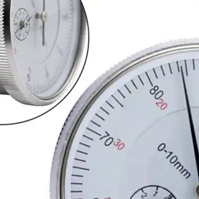 For Dial Indicator Gauge 0-10mm Range 0.01mm Resolution Metal Silver Body For Concentricity Testing Precise Measurement Tool