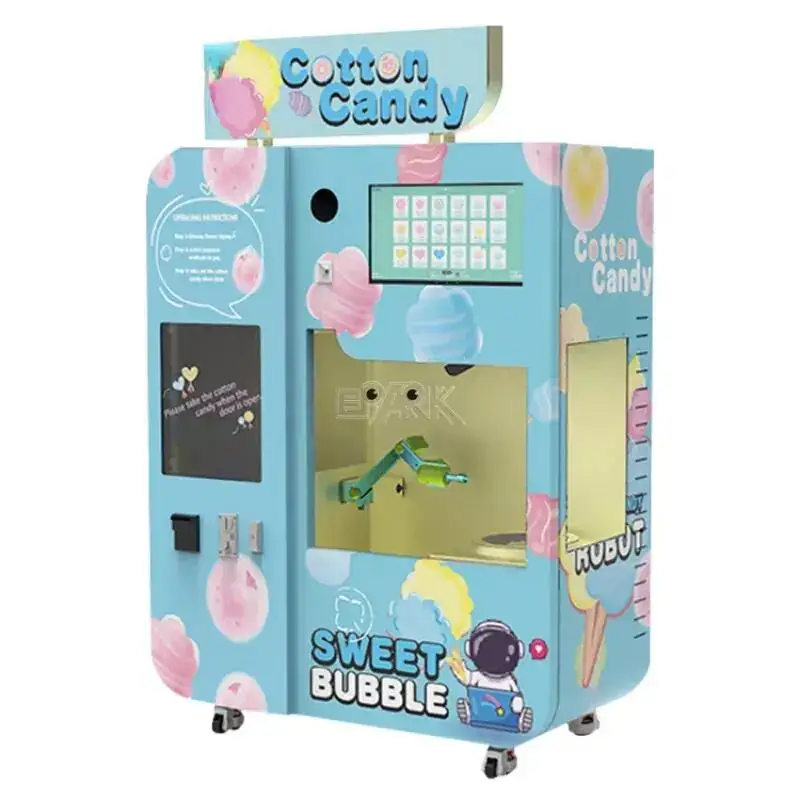 Variety Shapes Cotton Candy Vending Machine Unmanned Commercial Snack Vending Maker For Arcade