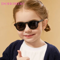 0-36 Months Girls Boys Round Silicone Sunglasses Newborn Infant With Adjustable Strap UV400 Protection Baby Polarized Sunglasses