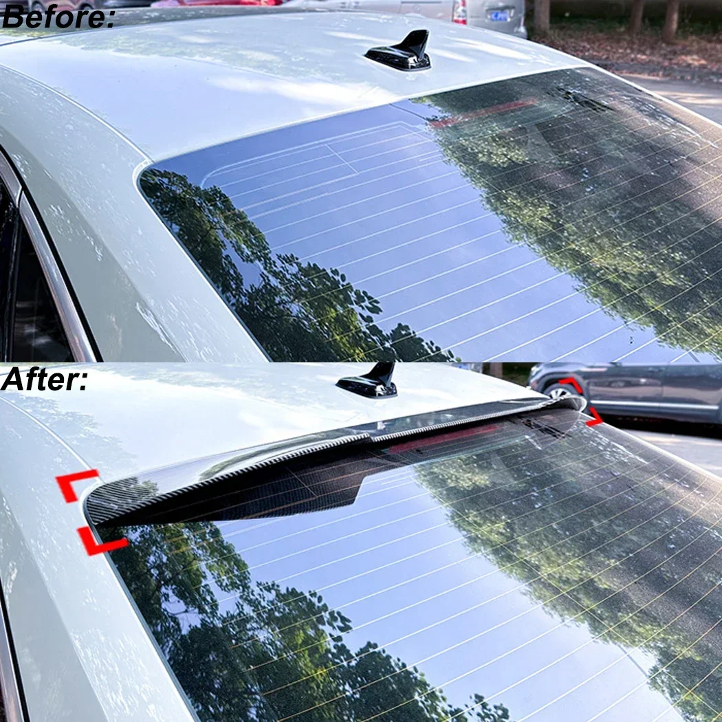 Rear Roof Spoiler For AUDI A3 S3 8Y Sedan 2021+ Car Splitter Spoiler Body Kit Gloss Black/Carbon Look ABS Plastic Decoration