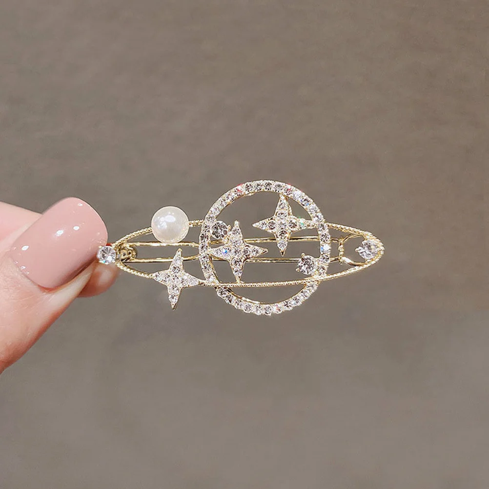 

2Pcs Hair Clip Bang Side Clip Hollow Star Alloy Rhinestone Hairpin Party Wedding Prom Hair Accessories Hairpin