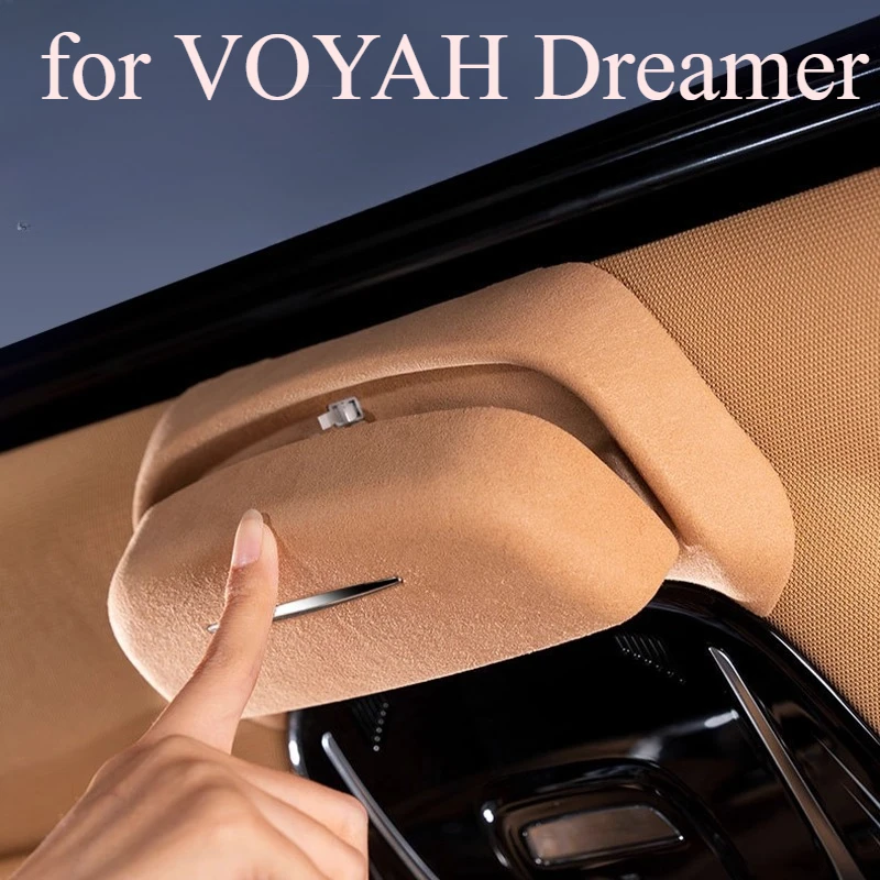 

Автомобильный чехол для очков VOYAH Dreamer, ящик для хранения солнцезащитных очков, ABS/замшевый потолочный держатель для очков, органайзер, авто аксессуары для интерьера