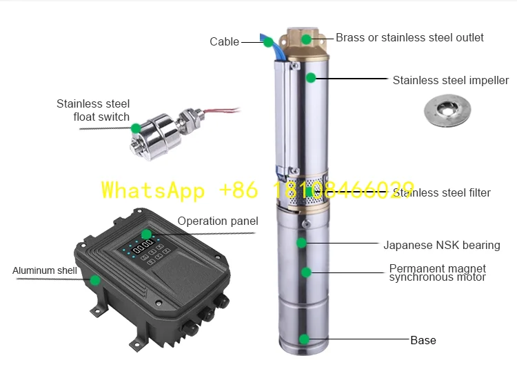 

Pump MPPT Controller Solar Water Pump System 4inch DC48V Brushless Submersible Solar Water