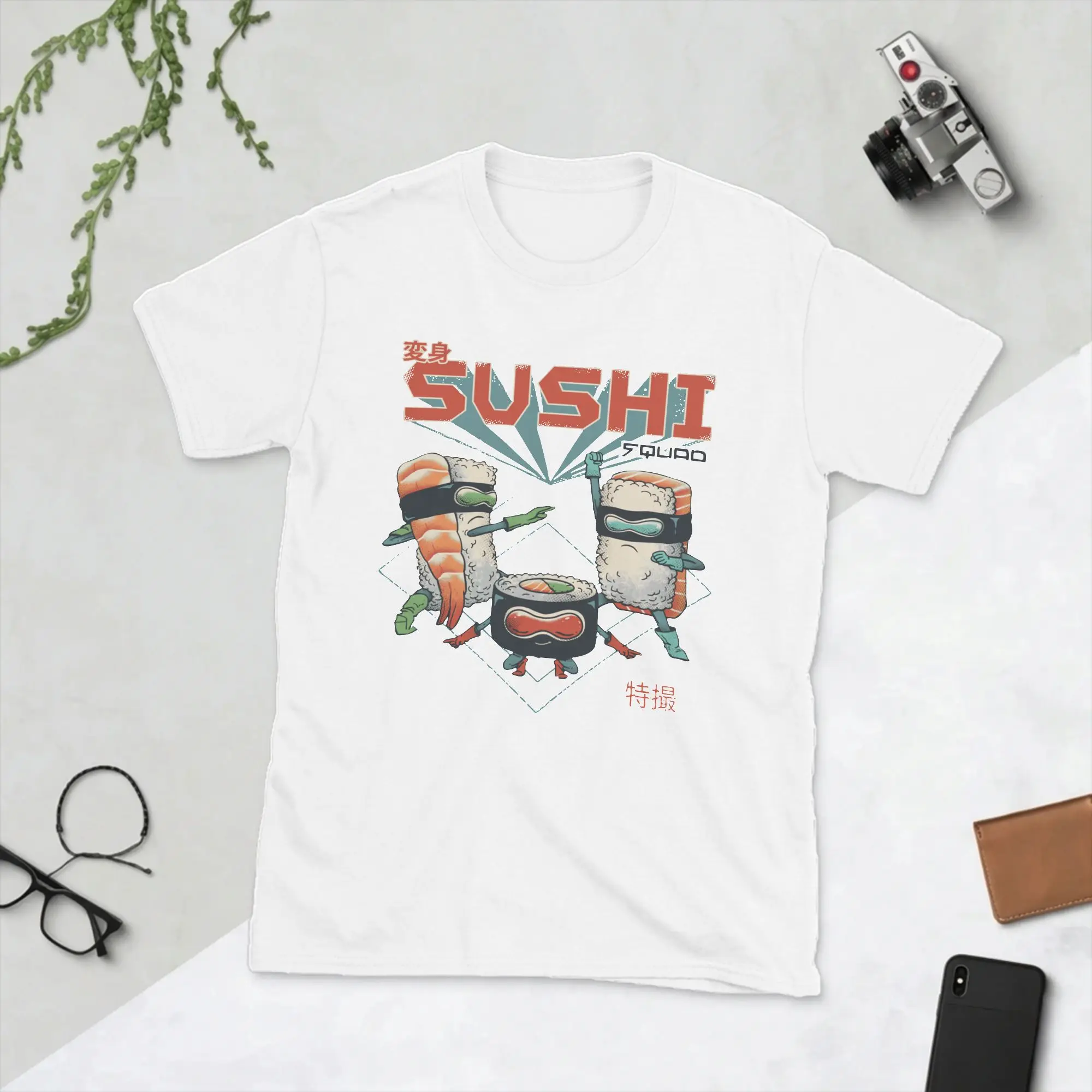 Men Sushi Squad T Shirts Food Cute Japan Kawaii Wasabi Sashimi 100% Cotton Clothes Crew Neck Tee Shirt Birthday Present T-Shirt