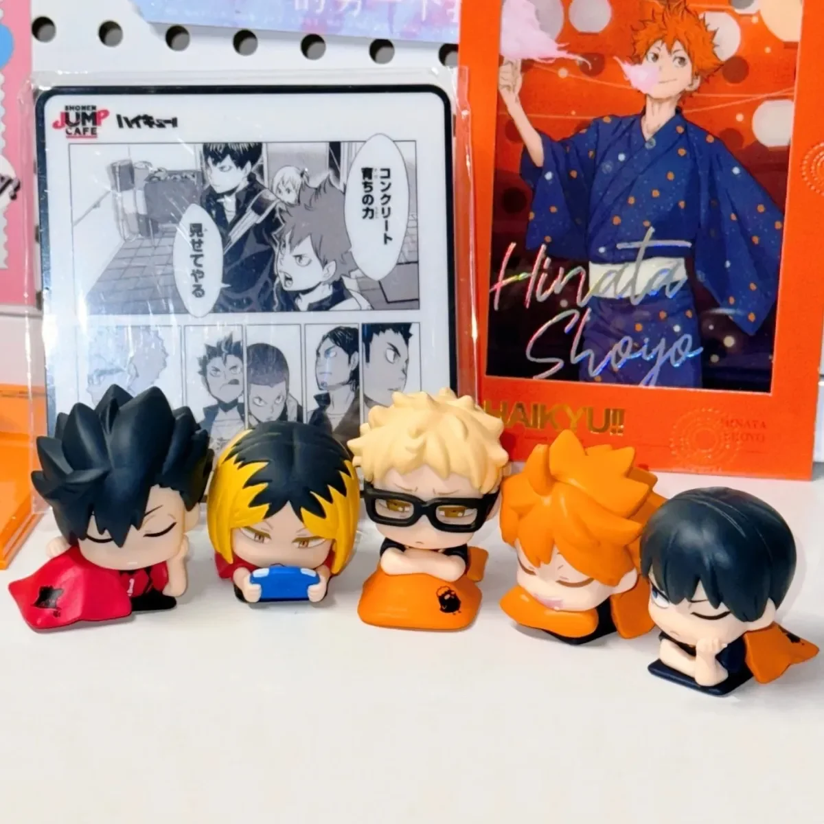 

Anime Haikyuu!! Sleep Series Gashapon Toys Hinata Shoyo Kozume Kenma Tetsurou Kuroo PVC Figure Model Decoration Children's Gifts