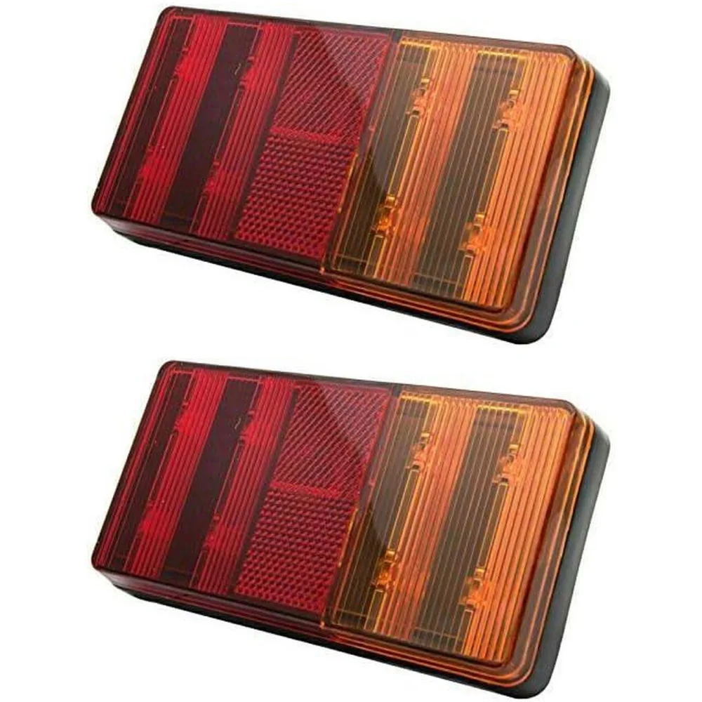 

2 шт., 12 В, указатель поворота для автофургона, стоп-сигнал, задний фонарь для грузовика, задние фонари, стоп-сигнал, задние светодиодные лампы для кемпера, автомобилей, прицепов, лодок