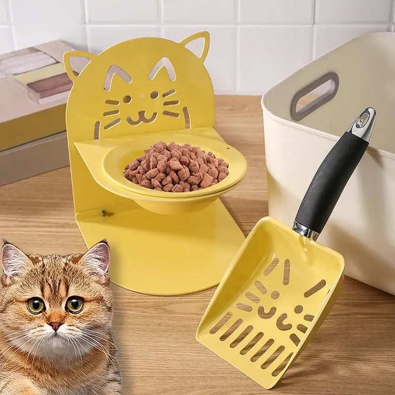 

Pet Feeding Elevated Cat Food Bowl Pet Feeder Non-Slip Removable Cat Bowl With Raised Stand For Home Car Outdoors Indoors