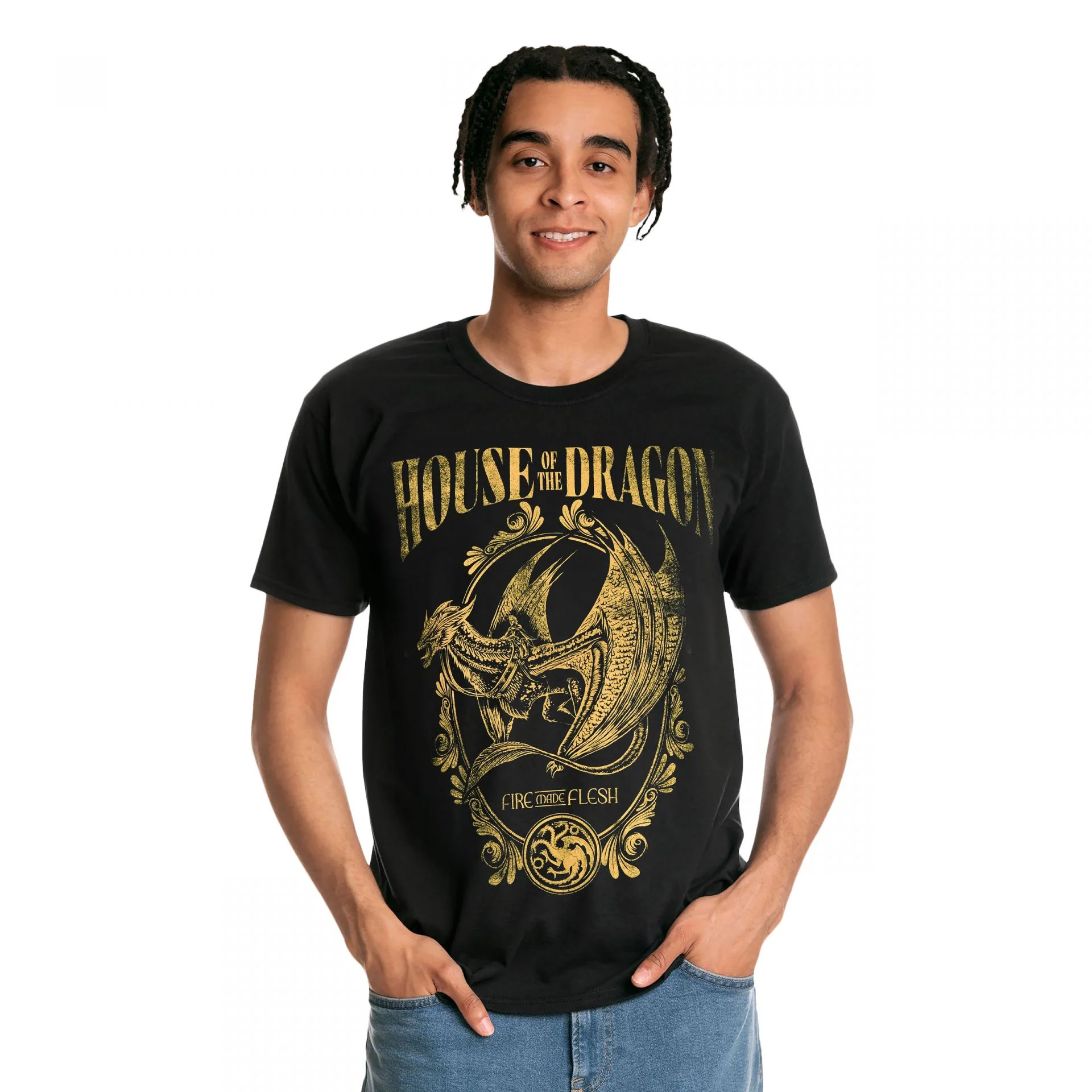 House of The Dragon 3 Caraxes Roter Drache Grafik-T-Shirt 2026 Herren- und Damen-Fantasy-Show Lässiges Kurzarm-Fan-Baumwoll-T-Shirt – Detail 3