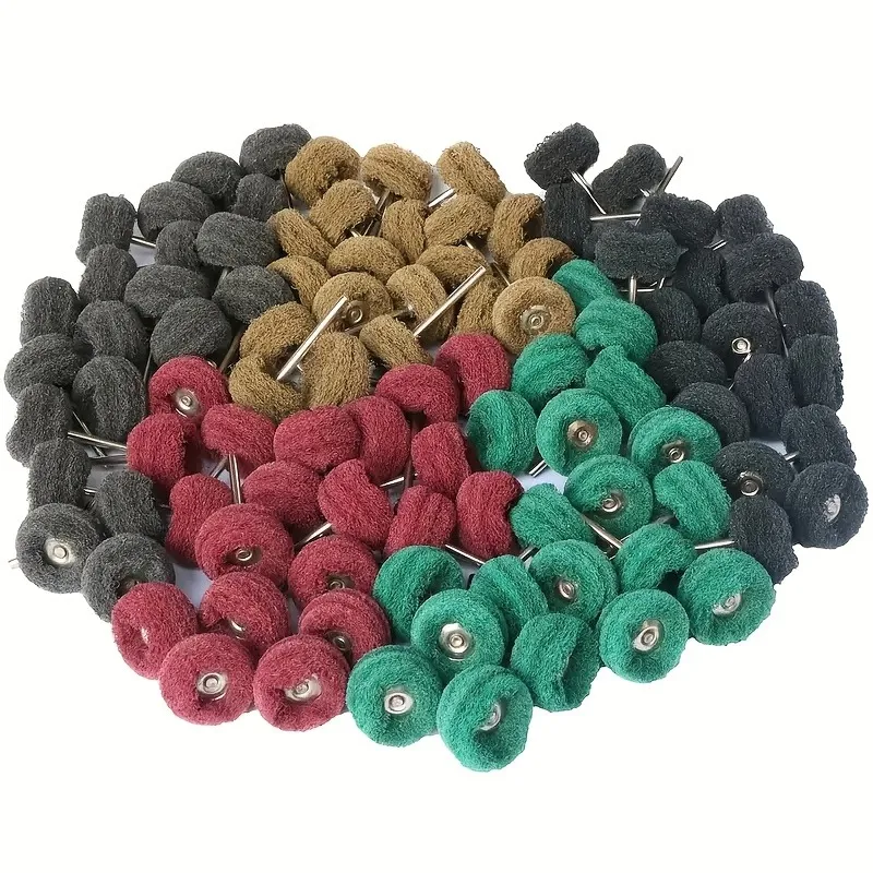 20Pcs Abrasive Grinding Pads with 3mm Shank, Rotary Tool Accessories for Jewelry Polishing, Rust Removal & Metal Surface Finishi
