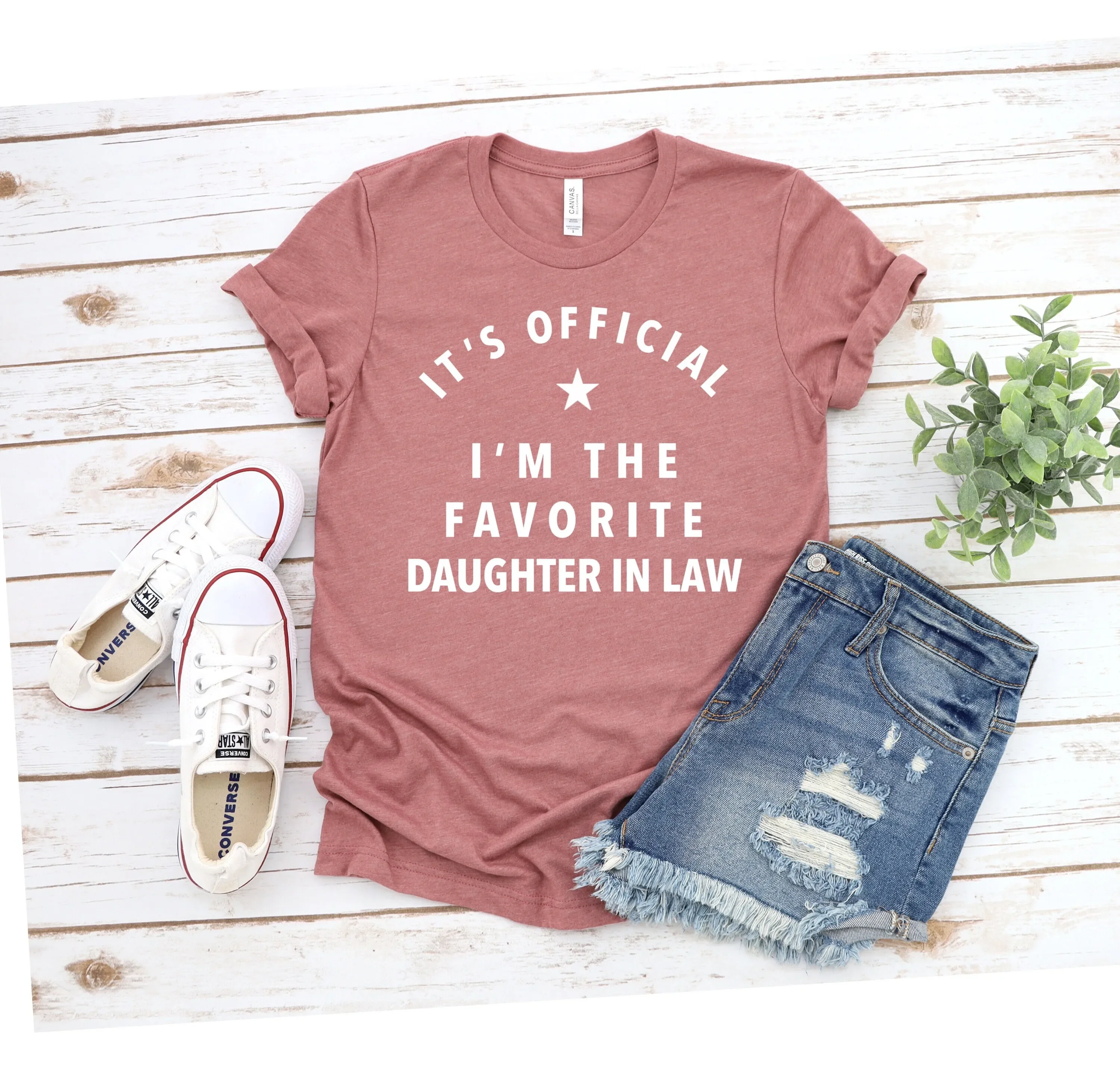 It s Official I m Favorite Daughter in Law Funny T Shirt Birthday for Her