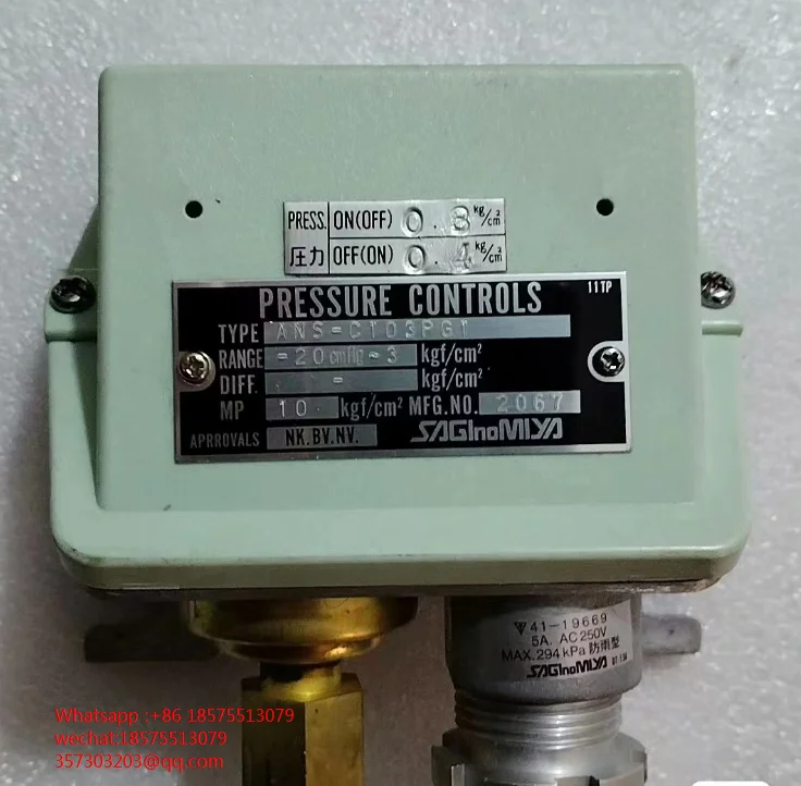 For Saginomiya ANS-C103PGQ  ANS-C103PG1 ANS-C103WBQ  SNS-C102WQ Pressure Controller Pressure Switch New 1 Piece