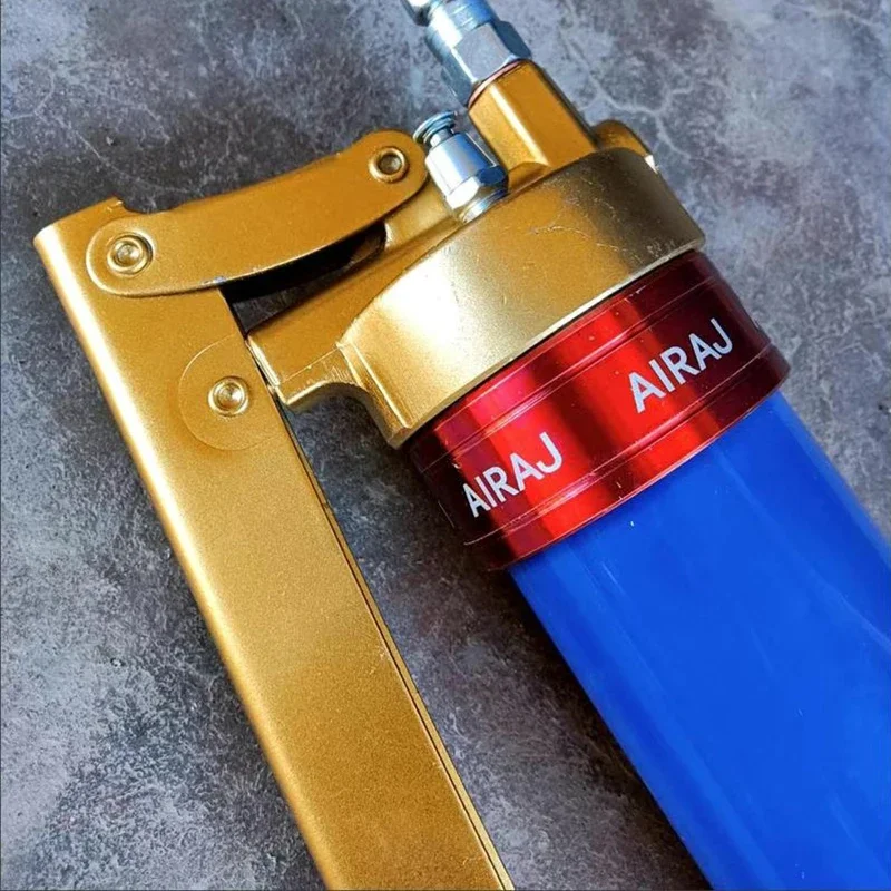 High Pressure Resistant Transparent Type Butter Lubricator Manual Pressure Rod Type 600CC Lubricating Oil Quick Oil Out Tool