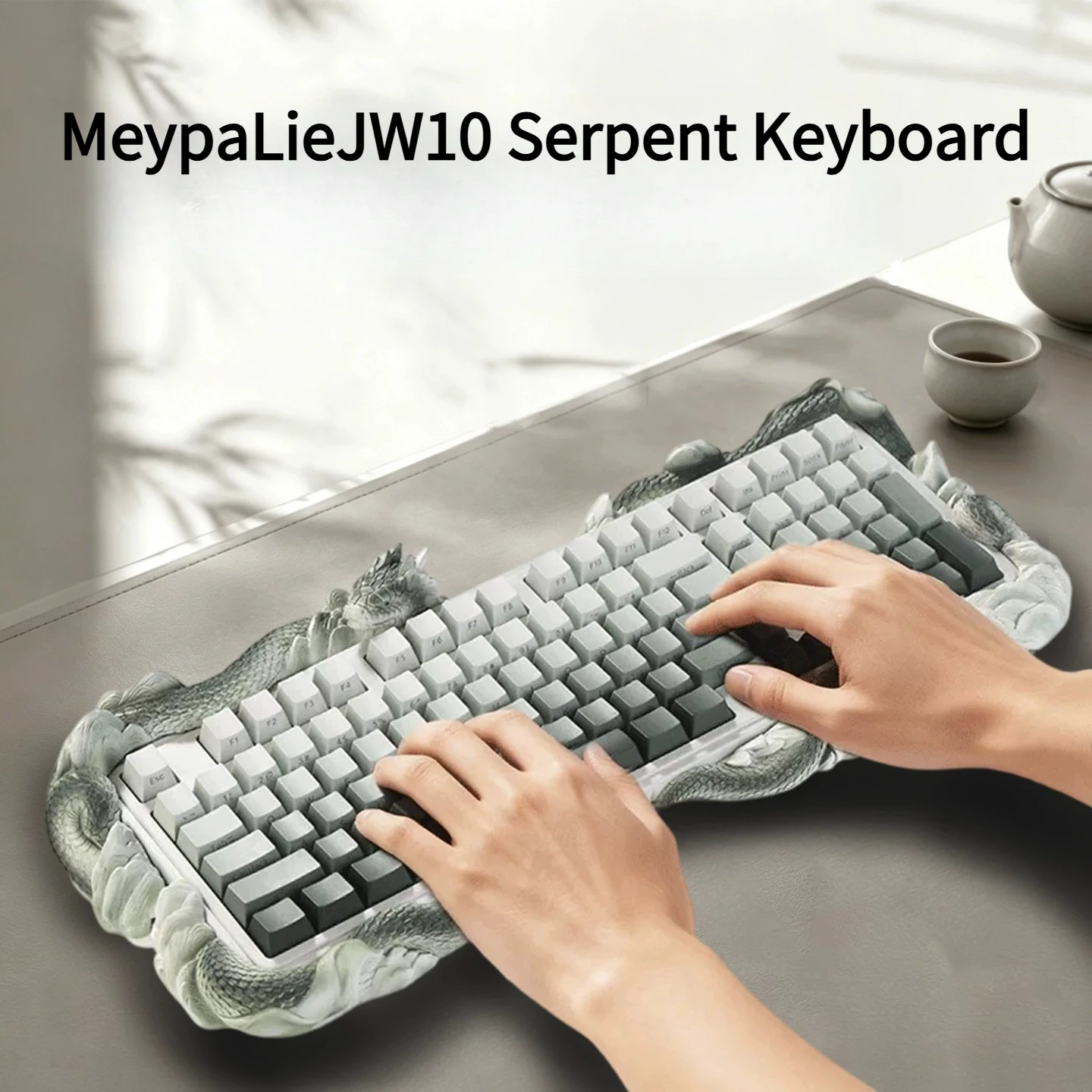 Serpent Wireless Keyboard Customized Tri Mode Bluetooth Hot-swap Gasket 101keys RGB Ergonomics E-sports Gaming Office Keyboard