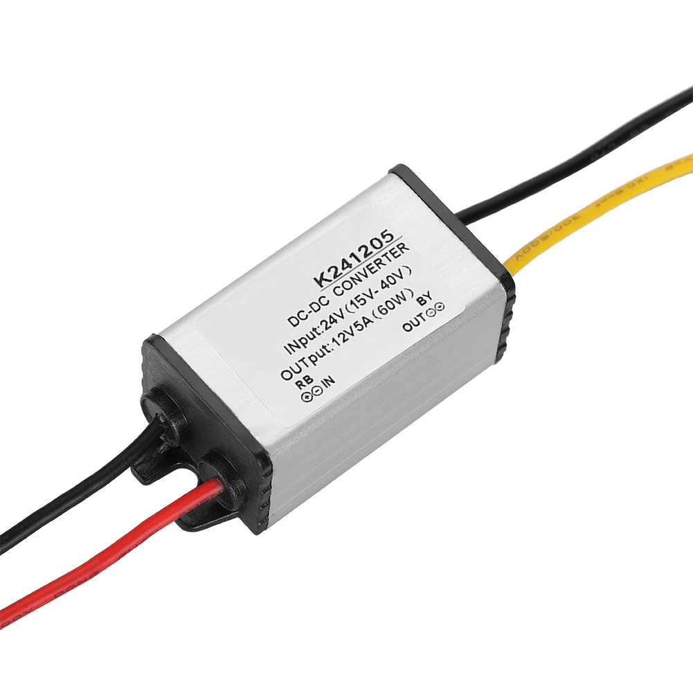 Converter 24V to 12V High Efficiency Step down Power Supply 5A Aluminum Shell Step down Power Supply